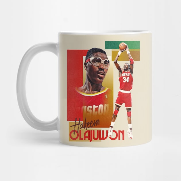 Retro Hakeem Olajuwon Basketball Card by Defunctland